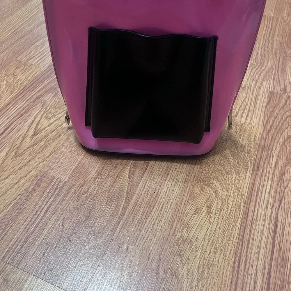 Beijo Glossy Pink and Black Backpack - Picture 4 of 5